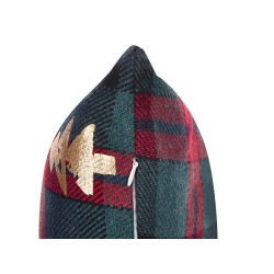 Zestaw 2 poduszek dekoracyjnych CUPID 45 x 45 cm Ciemnozielony Wzór świąteczny