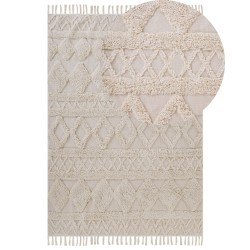 Dywan bawełniany 160 x 230 cm beżowy DIDIM