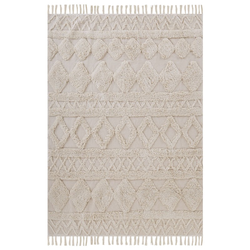 Dywan bawełniany 160 x 230 cm beżowy DIDIM