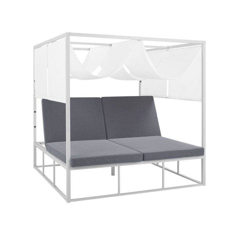 Łóżko ogrodowe PALLANZA Metal Biały