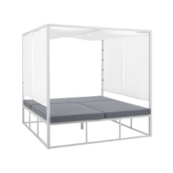 Łóżko ogrodowe PALLANZA Metal Biały