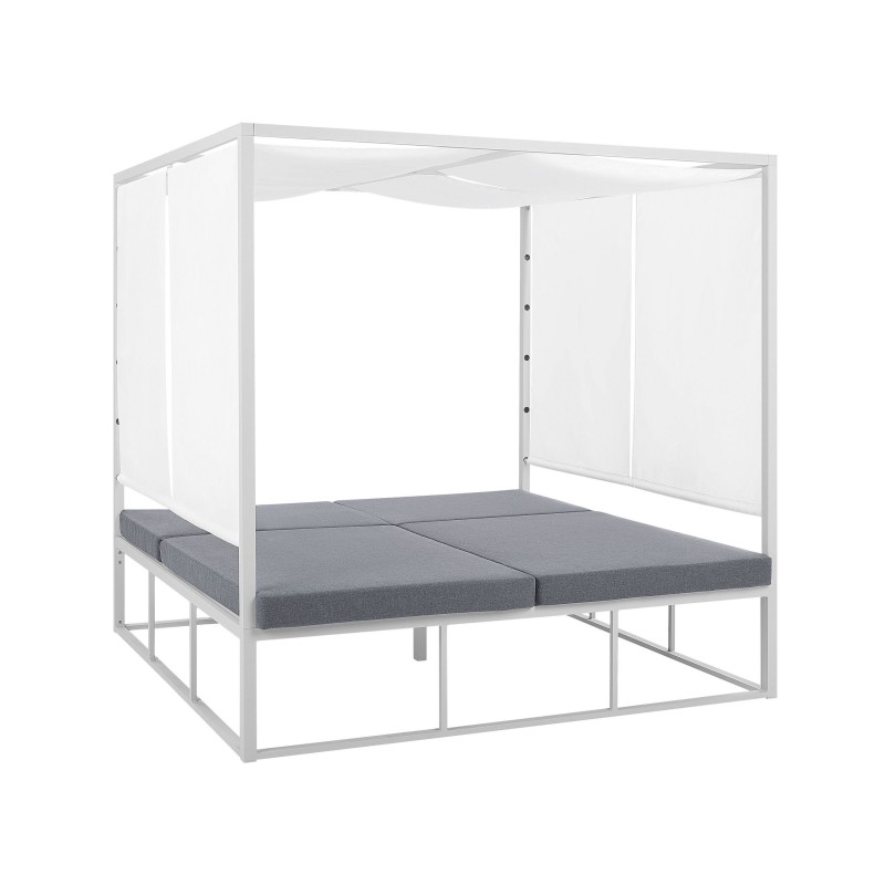 Łóżko ogrodowe PALLANZA Metal Biały