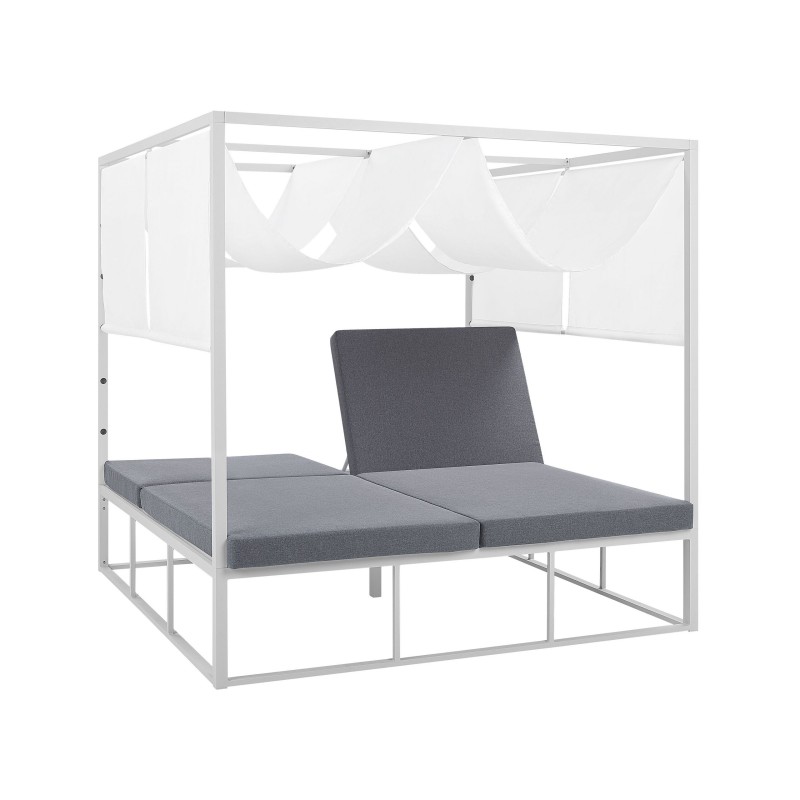 Łóżko ogrodowe PALLANZA Metal Biały