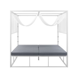 Łóżko ogrodowe PALLANZA Metal Biały