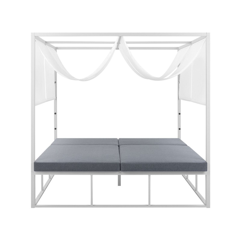 Łóżko ogrodowe PALLANZA Metal Biały
