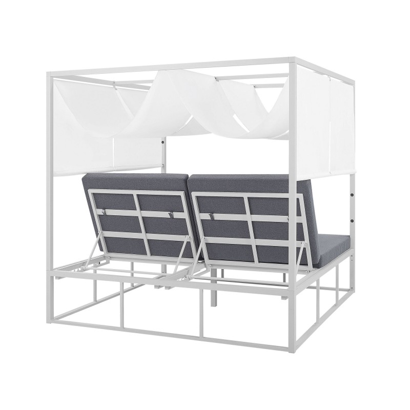 Łóżko ogrodowe PALLANZA Metal Biały