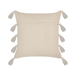 Poduszka dekoracyjna BOUVARDIA Bawełna 45 x 45 cm Szary Wzór zygzak