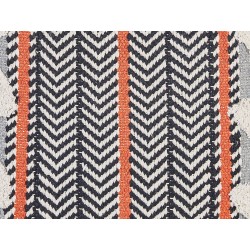 Poduszka dekoracyjna BOUVARDIA Bawełna 45 x 45 cm Szary Wzór zygzak