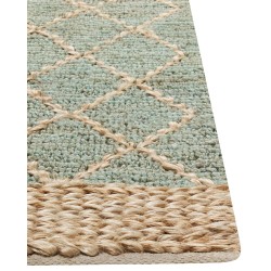Dywan z juty 160 x 230 cm zielony z beżowym TELLIKAYA