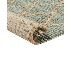 Dywan z juty 160 x 230 cm zielony z beżowym TELLIKAYA