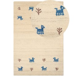 Dywan wełniany gabbeh 200 x 300 cm beżowy YALI