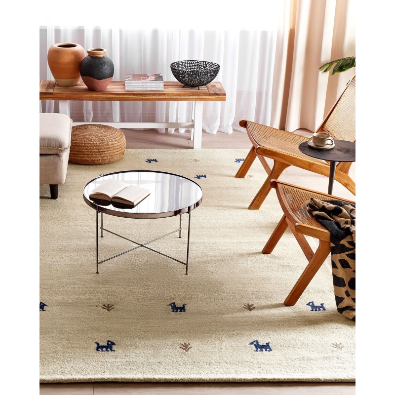 Dywan wełniany gabbeh 200 x 300 cm beżowy YALI