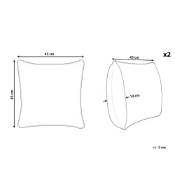 2 bawełniane poduszki dla dzieci w króliki 45 x 45 cm różowe RATIBIDA