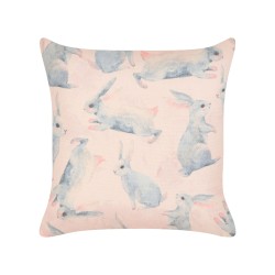 2 bawełniane poduszki dla dzieci w króliki 45 x 45 cm różowe RATIBIDA