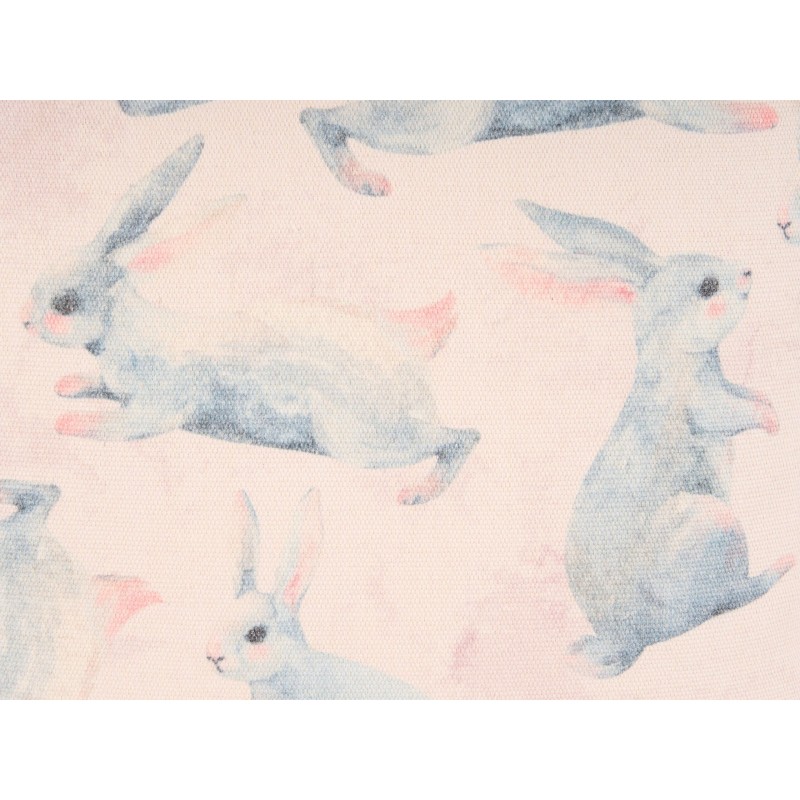 2 bawełniane poduszki dla dzieci w króliki 45 x 45 cm różowe RATIBIDA