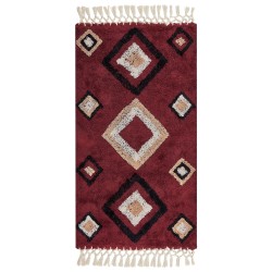 Dywan bawełniany 80 x 150 cm czerwony SIIRT