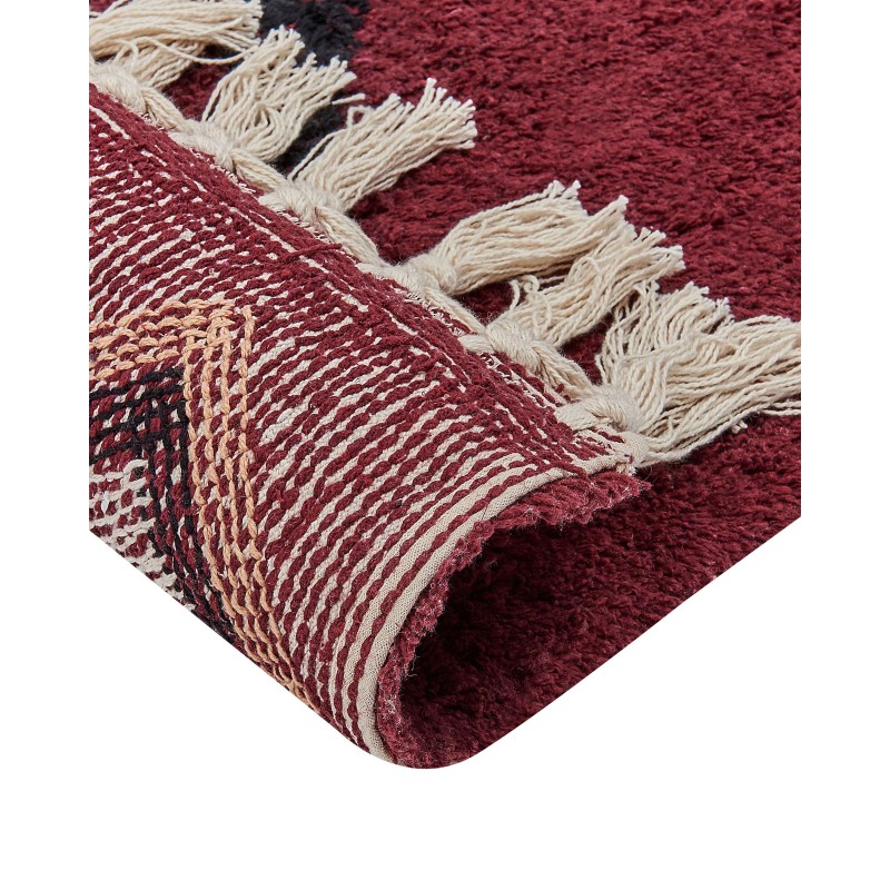 Dywan bawełniany 80 x 150 cm czerwony SIIRT