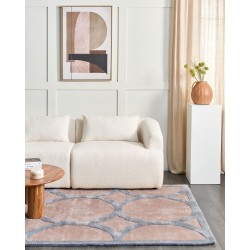 Dywan z wiskozy 160 x 230 cm beżowo-szary MALAN