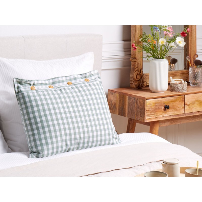 Poduszka dekoracyjna TALYA 40 x 60 cm Miętowy W kratkę