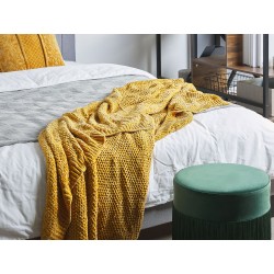 Koc HAIFA 150 x 200 cm Musztardowy