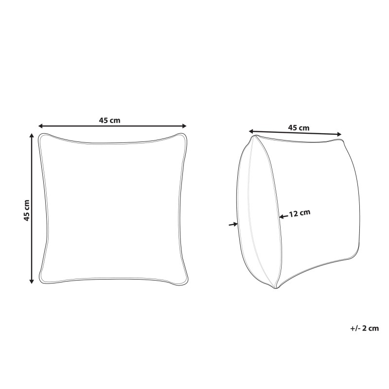 Poduszka dekoracyjna MIHALGAZI Bawełna 45 x 45 cm Kolorowy W paski