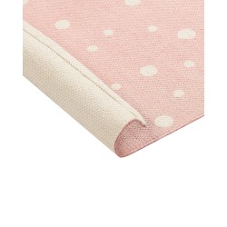 Dywan dziecięcy bawełniany motyw pingwina 80 x 150 cm różowy PENGKOL