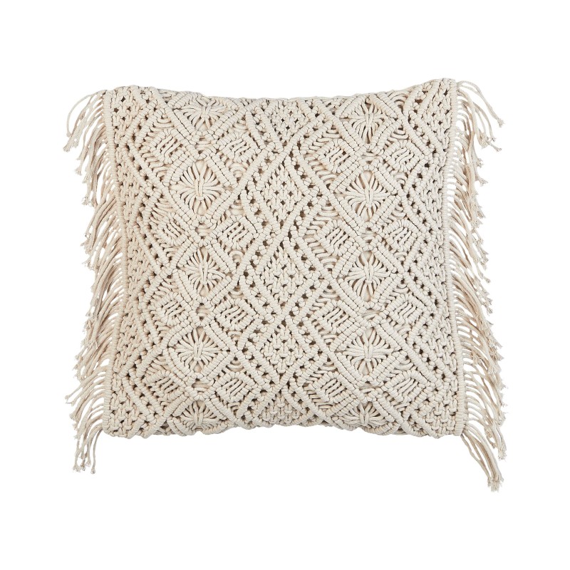 Zestaw 2 poduszek dekoracyjnych PATTAN Bawełna 45 x 45 cm Beżowy Wzór geometryczny