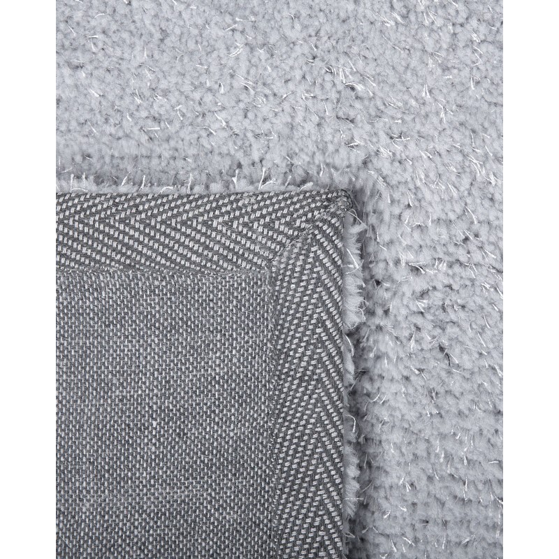 Dywan shaggy okrągły ⌀ 140 cm jasnoszary DEMRE