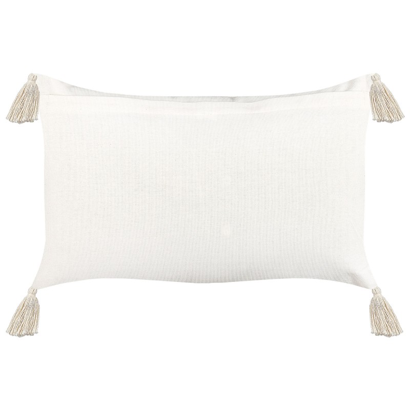 Zestaw 2 poduszek dekoracyjnych LUPINUS Bawełna 55 x 35 cm Jasnobeżowy Wzór geometryczny