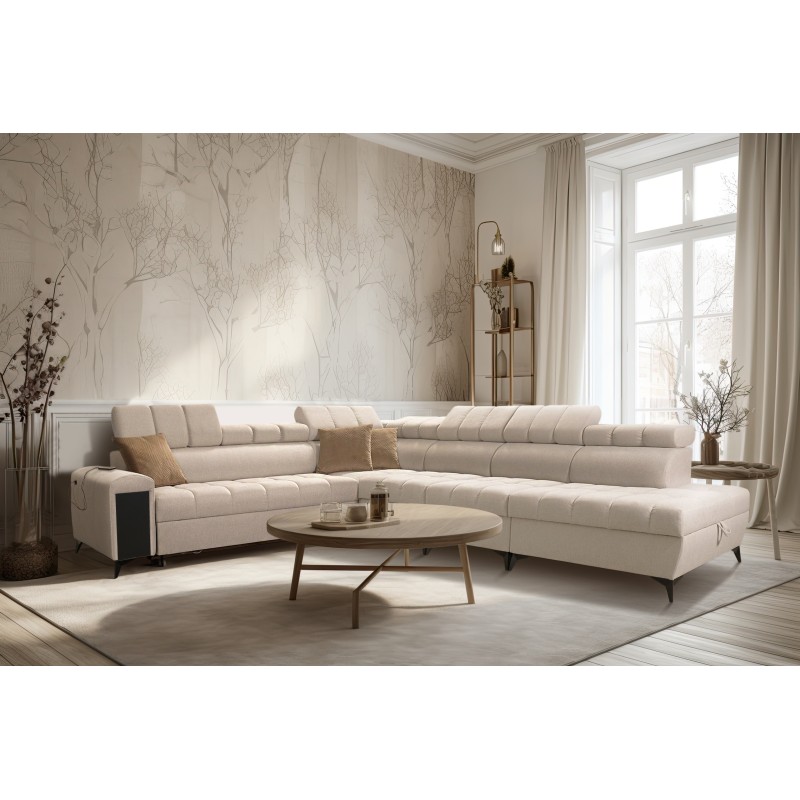 Ecksofa Venna XII mit Schlaffunktion und USB-Anschluss - Eleganz und Funktionalität in einem!