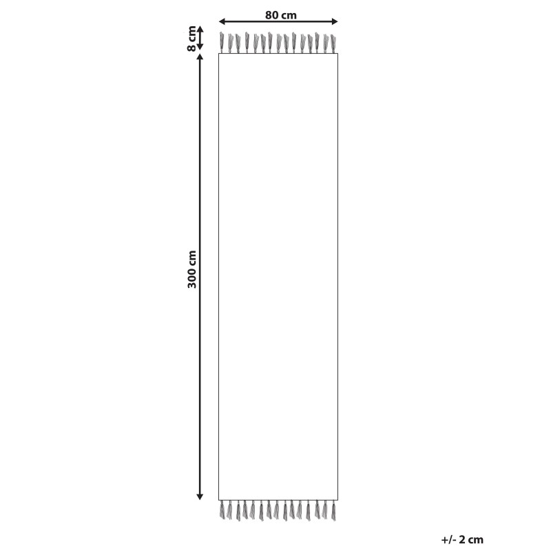 Dywan bawełniany kilim 80 x 300 cm beżowo-czarny NIAVAN