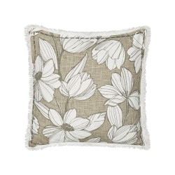 Zestaw 2 poduszek dekoracyjnych CYANOTIS Bawełna 45 x 45 cm Zielony Wzór kwiatowy