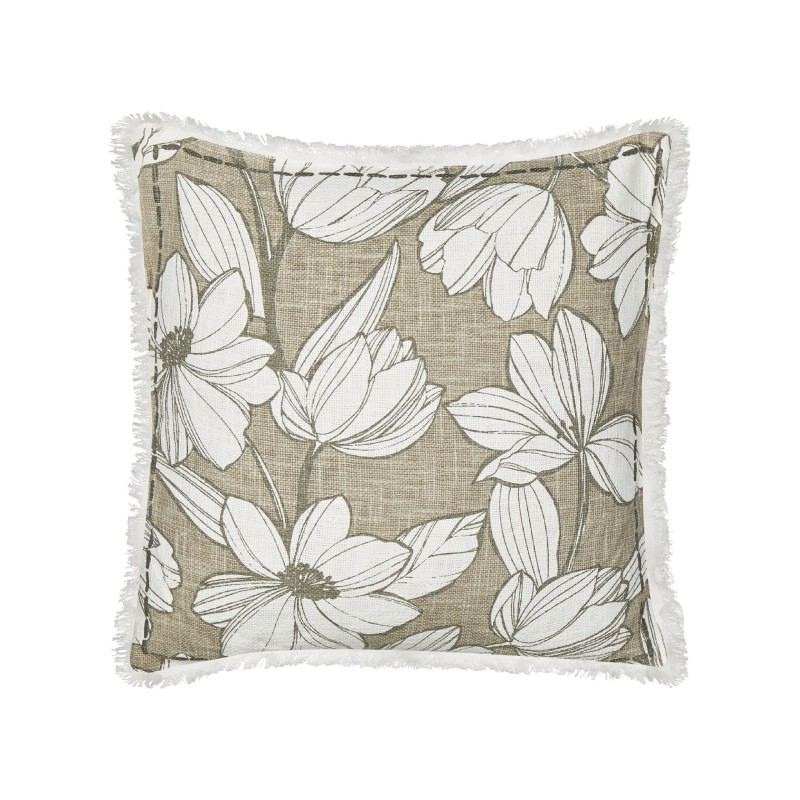 Zestaw 2 poduszek dekoracyjnych CYANOTIS Bawełna 45 x 45 cm Zielony Wzór kwiatowy