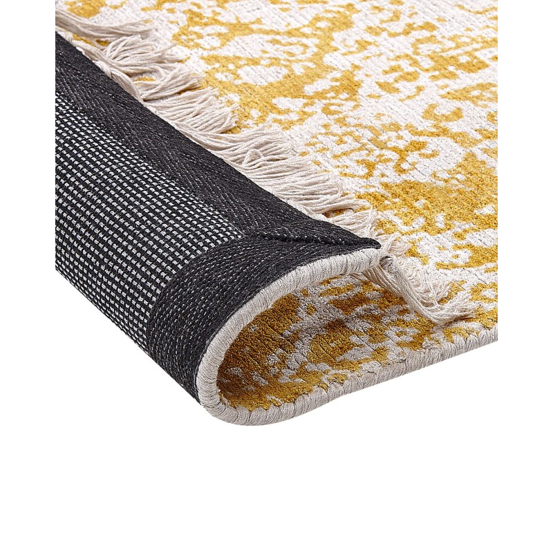 Dywan z wiskozy 80 x 150 cm żółto-beżowy BOYALI