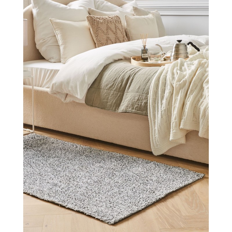 Dywan shaggy 80 x 150 cm szary melanż DEMRE