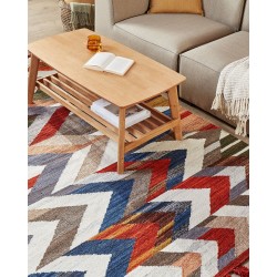 Dywan wełniany kilim 160 x 230 cm wielokolorowy KANAKERAVAN