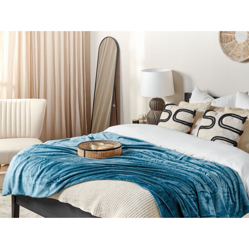 Koc BAYBURT 200 x 220 cm Niebieski