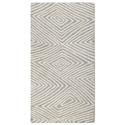 Dywan wełniany 80 x 150 cm biało-szary GOKSUN