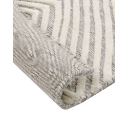 Dywan wełniany 80 x 150 cm biało-szary GOKSUN