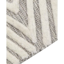 Dywan wełniany 80 x 150 cm biało-szary GOKSUN