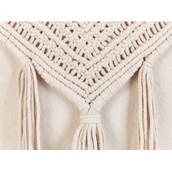 Zestaw 2 poduszek dekoracyjnych BEDADI Bawełna 45 x 45 cm Jasnobeżowy Wzór geometryczny