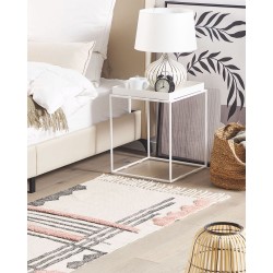 Dywan bawełniany 80 x 150 cm beżowo-czarny MURADIYE