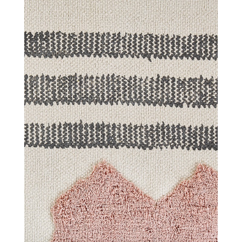 Dywan bawełniany 80 x 150 cm beżowo-czarny MURADIYE