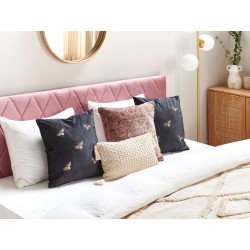 Zestaw 2 poduszek dekoracyjnych TALINUM Welur 45 x 45 cm Czarny Wzór zwierzęcy