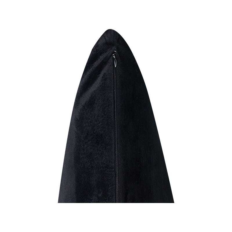 Zestaw 2 poduszek dekoracyjnych TALINUM Welur 45 x 45 cm Czarny Wzór zwierzęcy