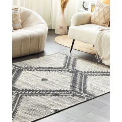 Dywan bawełniany 160 x 230 cm biało-czarny ARBAA