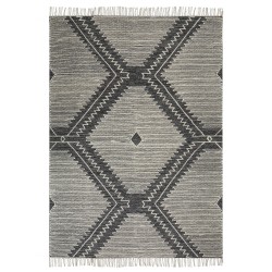 Dywan bawełniany 160 x 230 cm biało-czarny ARBAA