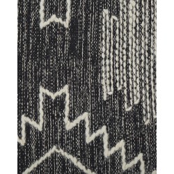 Dywan bawełniany 160 x 230 cm biało-czarny ARBAA