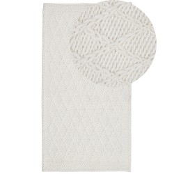 Dywan wełniany 80 x 150 cm złamana biel ERZIN