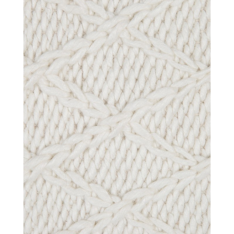 Dywan wełniany 80 x 150 cm złamana biel ERZIN